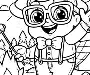 Coloriage Blippi au camping