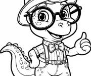 Coloriage Blippi comme un dinosaure