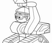 Coloriage Blippi dans une pelleteuse de dessin anim&eacute;