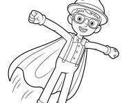 Coloriage et dessins gratuit Blippi en cape de superh&eacute;ros à imprimer