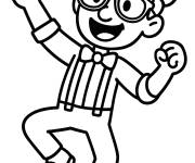 Coloriage Blippi en dansant