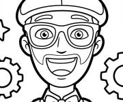 Coloriage Blippi en riant