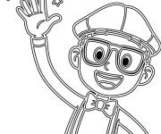 Coloriage Blippi en silhouette 