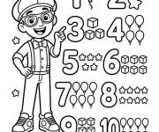 Coloriage Blippi et les math&eacute;matiques