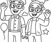 Coloriage Blippi et Meekah