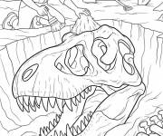 Coloriage Blippi explore l'histoire des dinosaures