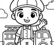 Coloriage Blippi kawaii