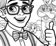 Coloriage Blippi le petit savant