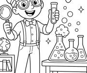 Coloriage Blippi le scientifique