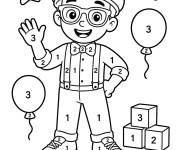 Coloriage Blippi par num&eacute;ro