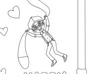 Coloriage Blippi pendant la f&ecirc;te des p&egrave;res