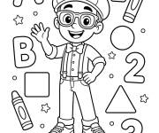 Coloriage Blippi pour les &eacute;coliers