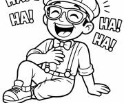 Coloriage Blippi rigolo