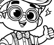 Coloriage Blippi style bande anim&eacute;e