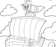 Coloriage Blippi sur le bateau