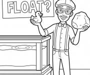Coloriage Blippi teste le flotteur d'&eacute;vier