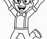 Coloriage Heureux Blippi