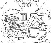 Coloriage Illustration de Blippi dans le chantier