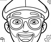 Coloriage Masque Blippi  &agrave; d&eacute;couper