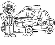 Coloriage et dessins gratuit Policier Blippi à imprimer