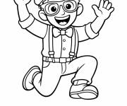 Coloriage et dessins gratuit Sc&egrave;ne de Blippi qui saute à imprimer