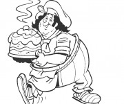 Coloriage G&acirc;teau et p&acirc;tissier