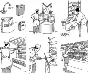Coloriage La fabrication du pain