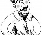 Coloriage Un chef p&acirc;tissier