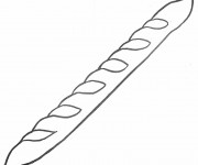 Coloriage Une baguette de pain