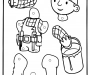 Coloriage Bricoleur &agrave; assembler