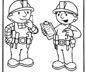 Coloriage Bricoleur &agrave; d&eacute;corer