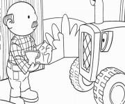 Coloriage Bricoleur &agrave; d&eacute;couper