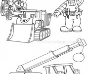 Coloriage Bricoleur et &Eacute;quipement