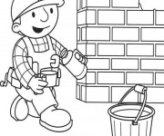Coloriage Bricoleur et La Peinture