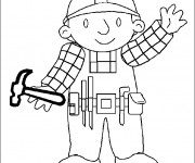 Coloriage Bricoleur et ses Outils