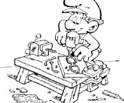 Coloriage Bricoleur fabrique des Lunettes