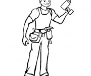 Coloriage Bricoleur professionnel