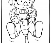 Coloriage Bricoleur qui travaille