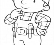 Coloriage Bricoleur souriant