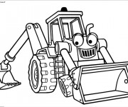 Coloriage Bulldozer magique