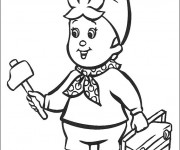 Coloriage Le Gar&ccedil;on Bricoleur