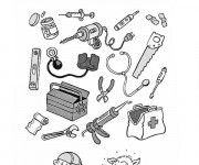 Coloriage Les Outils du Bricoleur