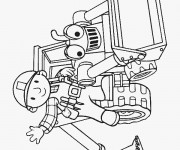 Coloriage Sam le Bricoleur et son tracteur magique