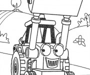 Coloriage Tracteur agricole pour enfant