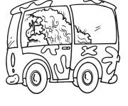 Coloriage et dessins gratuit chauffeur d'autobus à imprimer