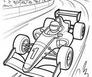 Coloriage chauffeur de Formule 1
