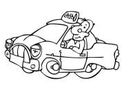 Coloriage et dessins gratuit chauffeur de taxi facile à imprimer