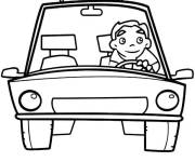 Coloriage et dessins gratuit Chauffeur de taxi imprimable à imprimer