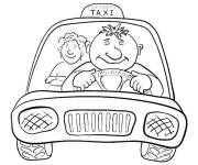 Coloriage et dessins gratuit Chauffeur de taxi stylis&eacute; à imprimer
