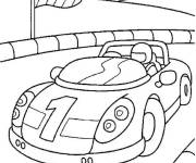 Coloriage chauffeur en plein course